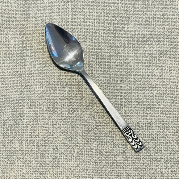 Vintage J.H. Carlyle Stainless Steel Cameo 14pc MCM Flatware 60s - Picture 7 of 9